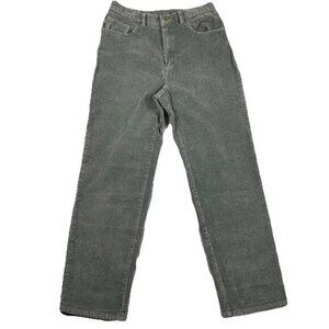Vintage Lauren Jeans Co Womens Size 10 Gray Corduroy Straight Leg Pants